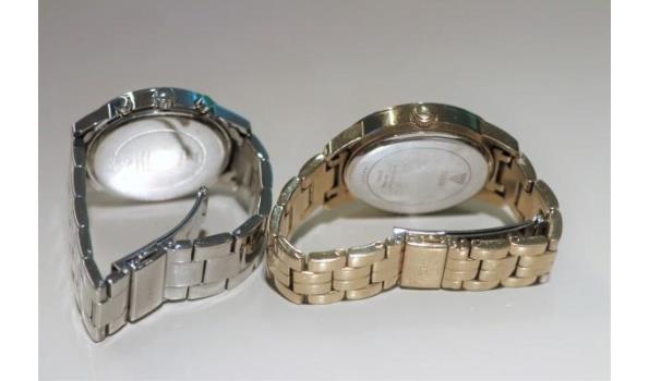 2 div horloges GUESS W03329L2 en W1070L1, werking niet gekend, met gebruikssporen